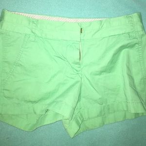 j-crew mint green shorts
