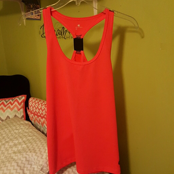 Workout racer back tank and Soffe Spandex shorts