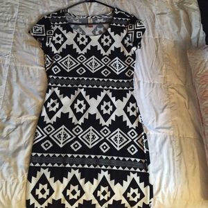 Aztec Pattern Stretch Dress