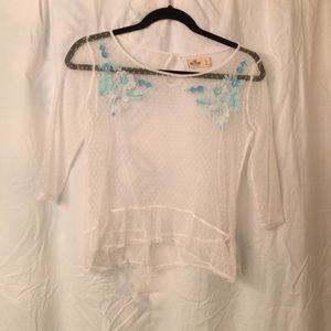 Sheer Hollister blouse