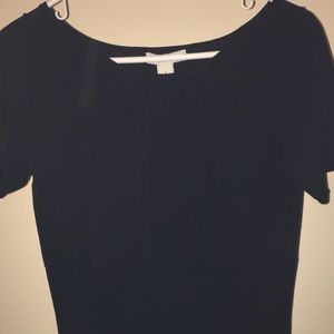 Black form fitting top