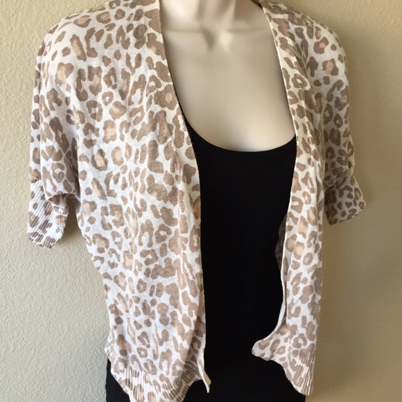 💟 Old Navy Leopard Open-Front Cardigan - Picture 2 of 4