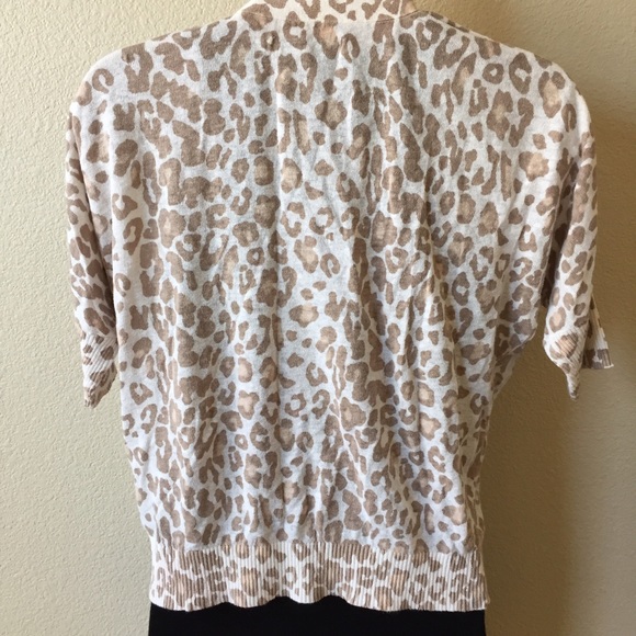 💟 Old Navy Leopard Open-Front Cardigan - Picture 3 of 4