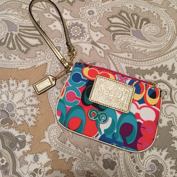AUTHENTIC multicolor COACH wrislet