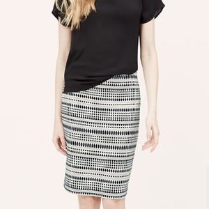 Loft Black and White Pencil Skirt - With tags!