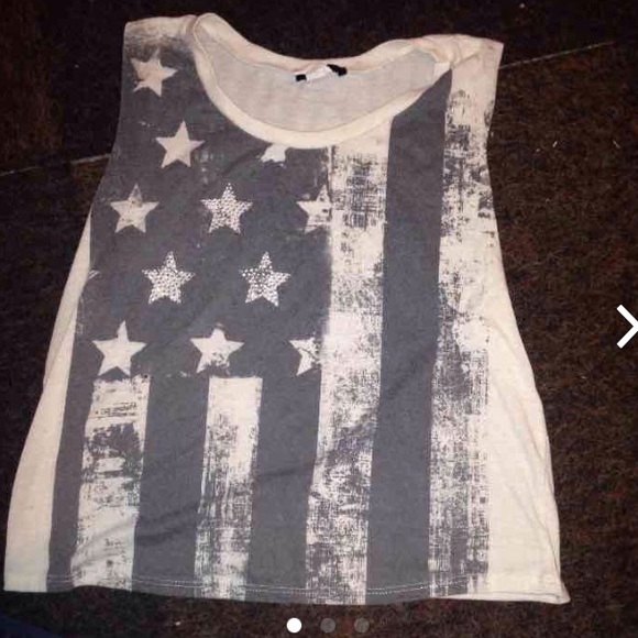 American flag tank top