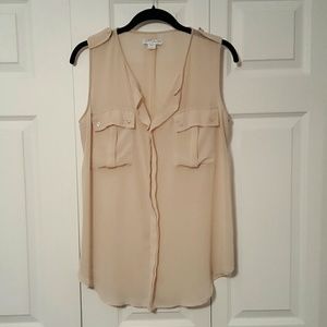 Blush Color Sheer Top