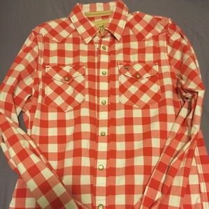 Red and white checked shirt