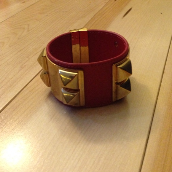 Red and gold studded bracelet