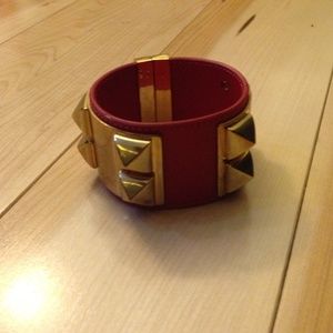 Red and gold studded bracelet