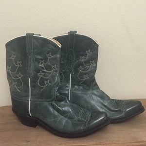 Leather cowboy boots