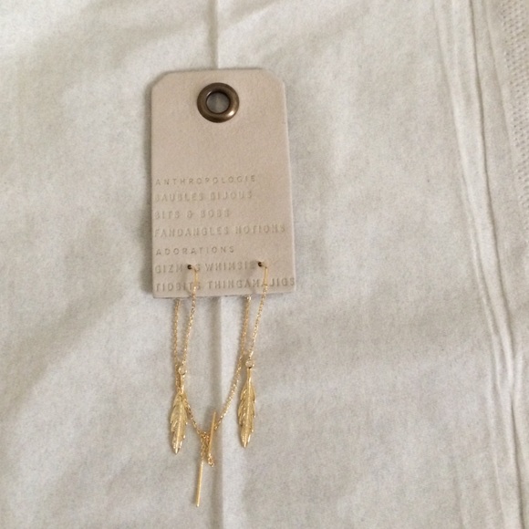 Threaded feather earring - Picture 4 of 4