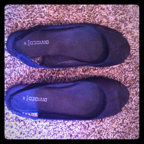 💙Black canvas peep-toe💙