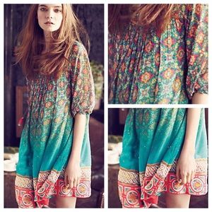 anthropologie beaded mini dress, medium