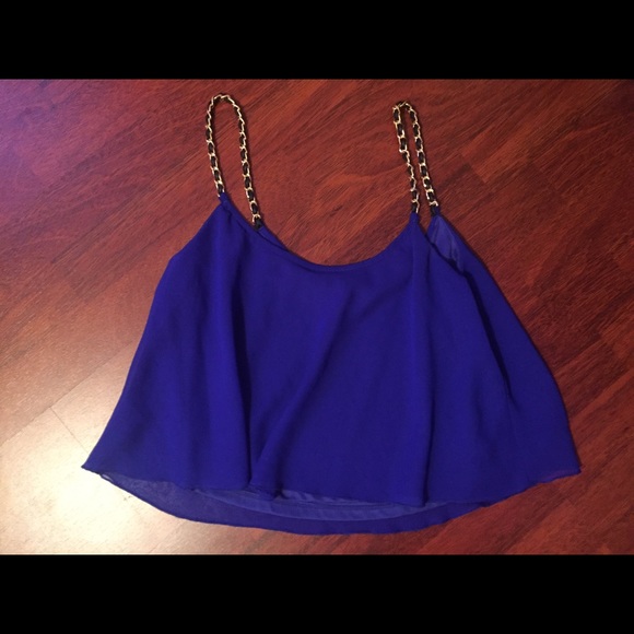 Charlotte Russe Blue Crop Top