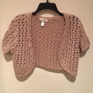 Crop sweater jacket