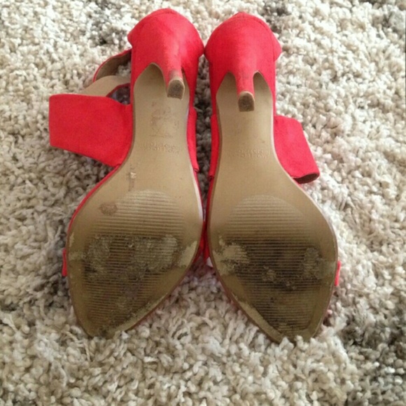 Coral Suede Heels - Picture 3 of 4
