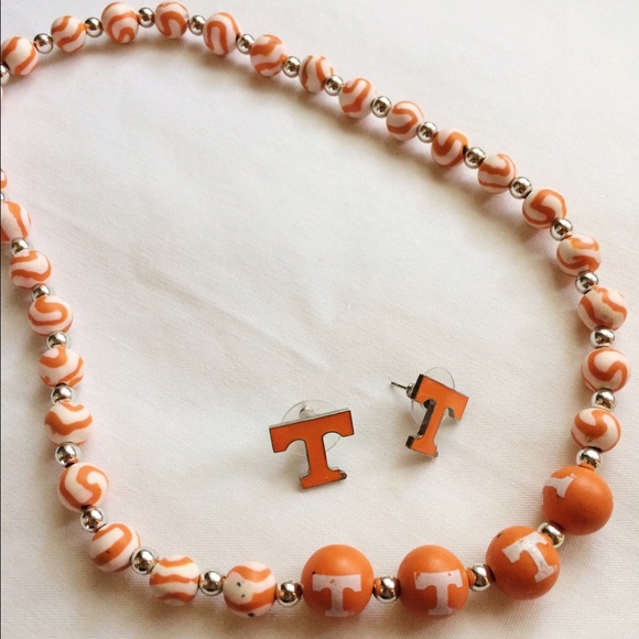 UT Vols Necklace and Earrings Set