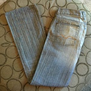 Herringbone detail denim jeans