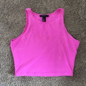 Neon pink crop top