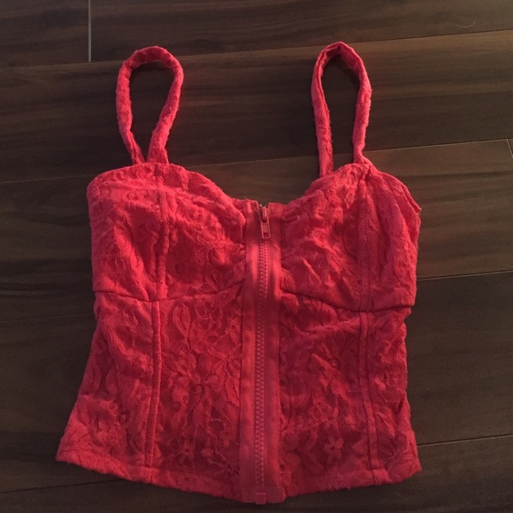 Zip up crop top