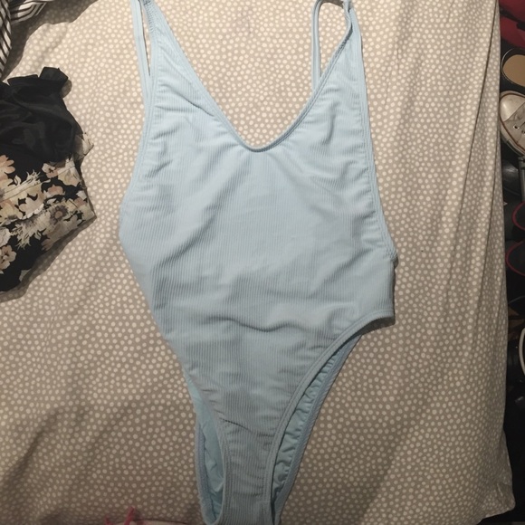 NASTY GAL ALINA SWIMSUIT BABY BLUE