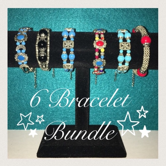 💥SOLD💥 NWOT Turquoise Beaded Bracelet Lot 6pcs