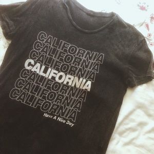 Distress Rip California Tee
