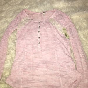 Long sleeve sheer top