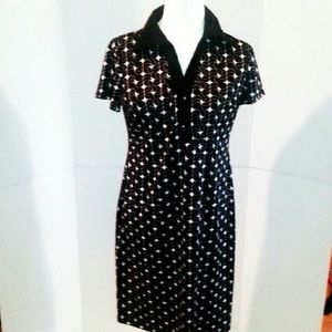 Ann Taylor Size 10 Black & White Dress
