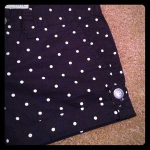 Aeropostale Black and White Polka Dot Shorts