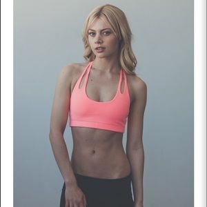 Teardrop Coral Sports Bra by Montiel