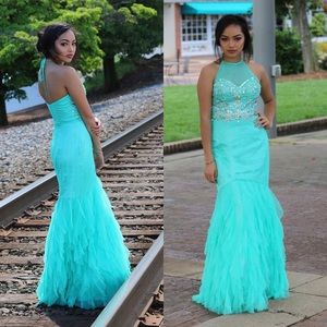 Turquoise prom dress