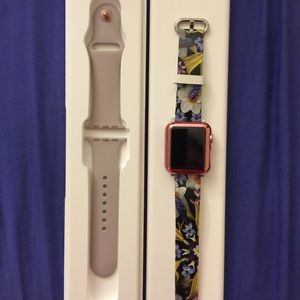 38mm rose gold Apple sport watch