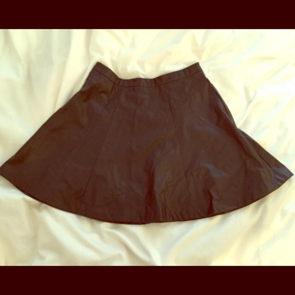 Black leather skirt!