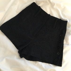 Black lace high waisted shorts!