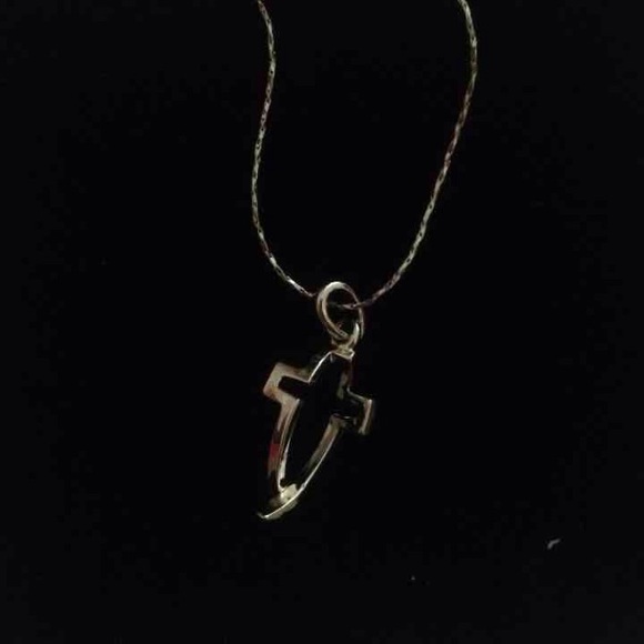 Cross fish necklace