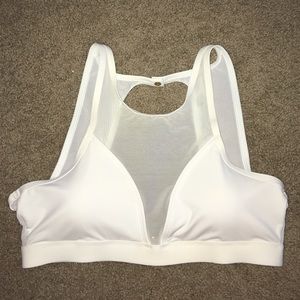 Victoria's Secret High-Neck Mesh-Detail Swim Top