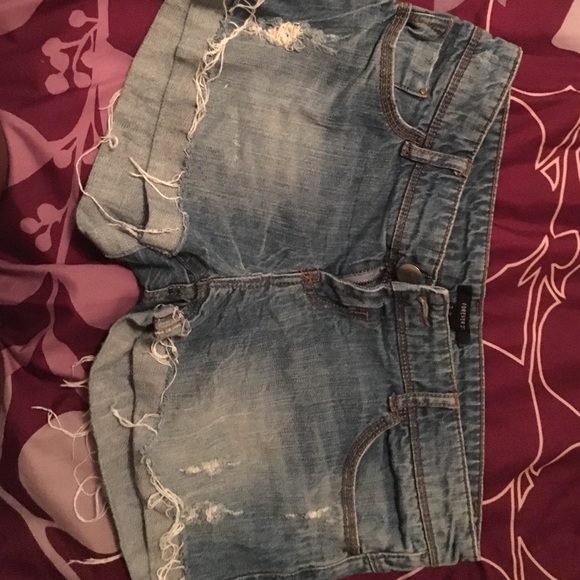 Blue jean shorts. - Picture 1 of 2