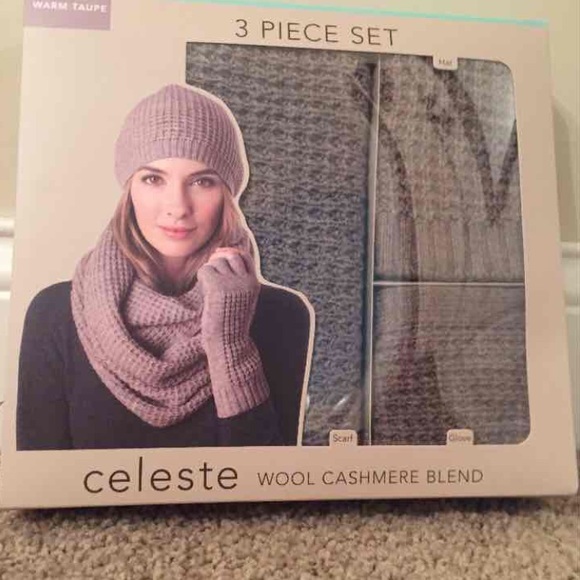 3 piece set- scarf, hat & gloves
