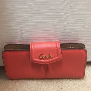 Coach orange wallet