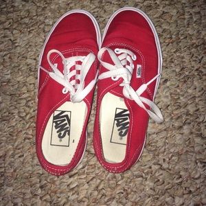 Red authentic vans