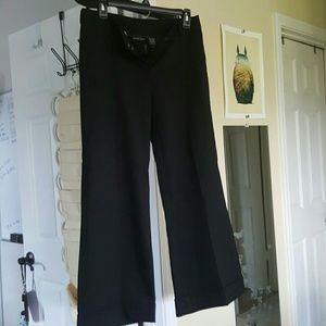 Black dress pants with silver trim