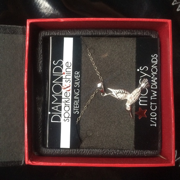 Silver hummingbird necklace