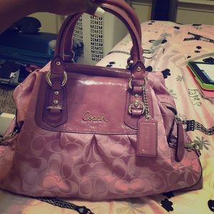 Purple coach purse