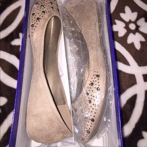 Taupe ballet flats