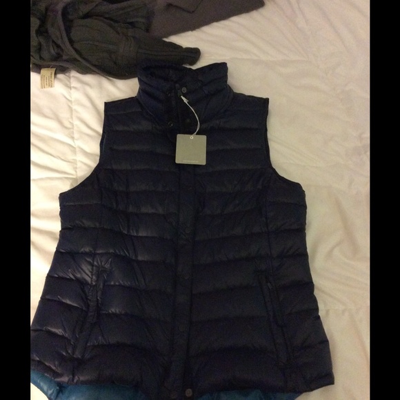 Navy blue and turquoise vest