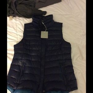 Navy blue and turquoise vest