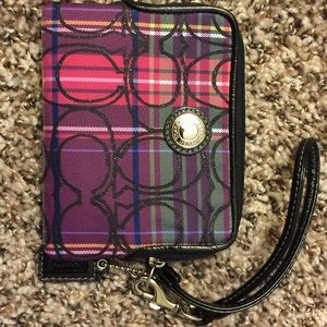 Coach mini wallet wristlet