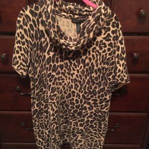 INC leopard tunic size 0x plus